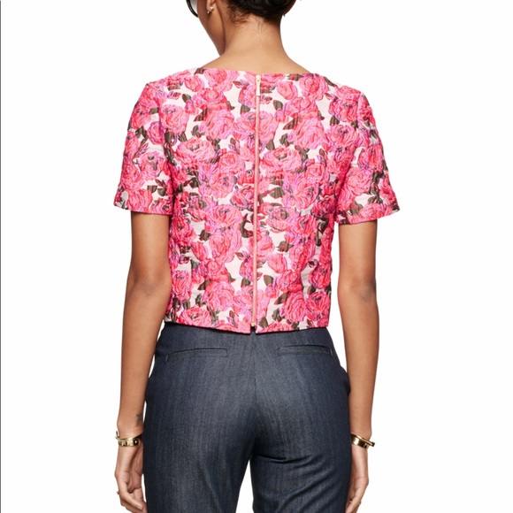 Kate Spade rose brocade lummi top. New with tags. - Picture 3 of 5
